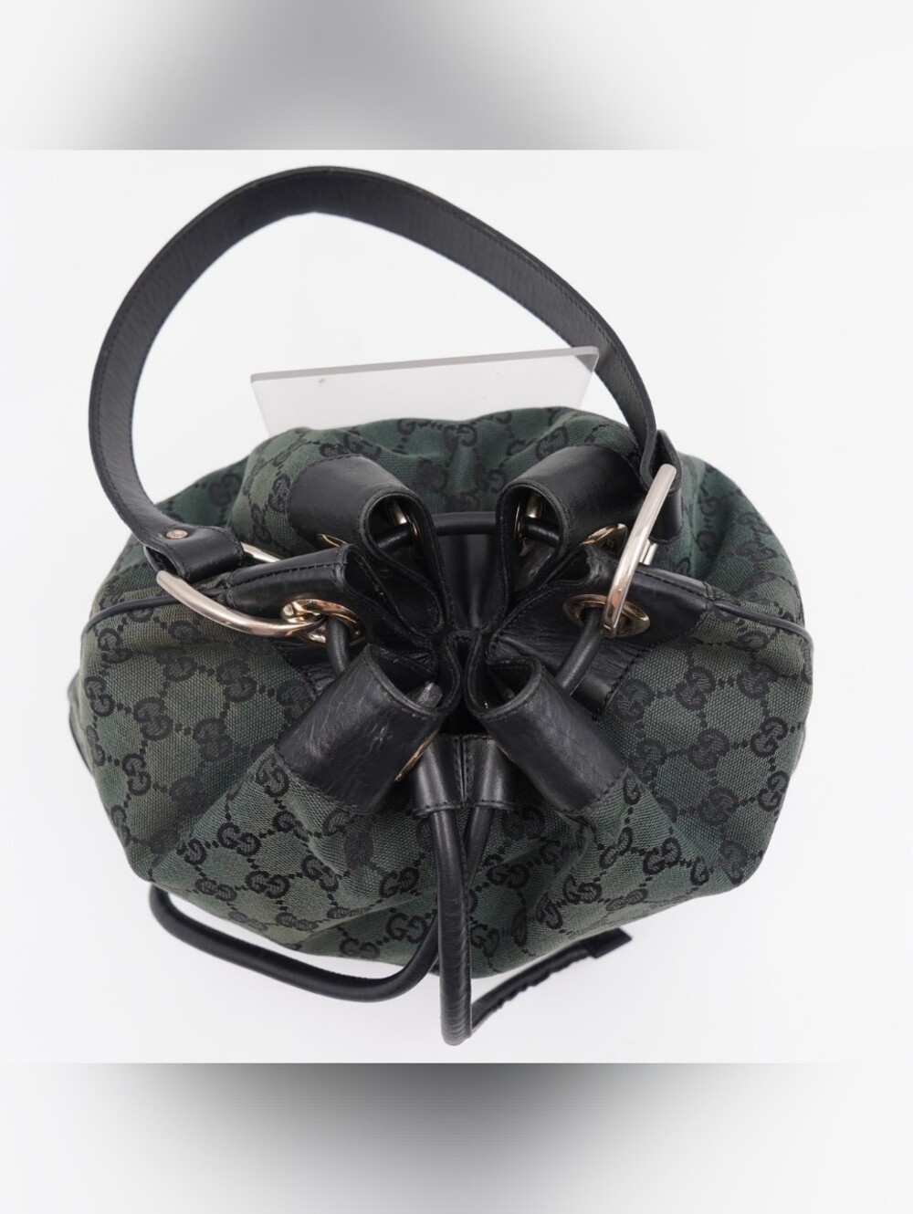 CI34 ❤️ Gucci Monogram Drawstring Shoulder Bag - Picture 5 of 12